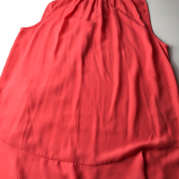 Maxstudio tie neck blouse in deep coral - Picture 3 of 14